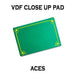 VDF Close Up Pad with Printed Aces (Green) by Di Fatta Magic - Merchant of Magic
