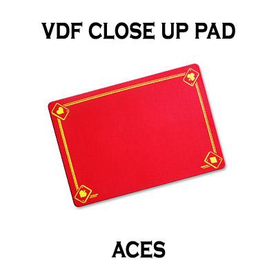 VDF Close Up Pad with Printed Aces (Red) by Di Fatta Magic - Merchant of Magic