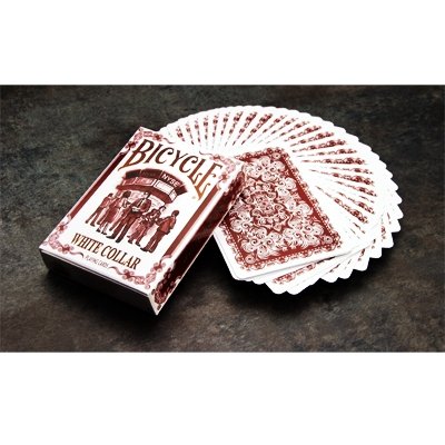 White Collar Bicycle Playing Cards - Merchant of Magic