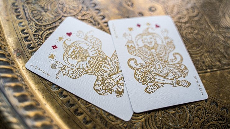White Gold Edition V3 Playing Cards by Joker and the Thief - Merchant of Magic