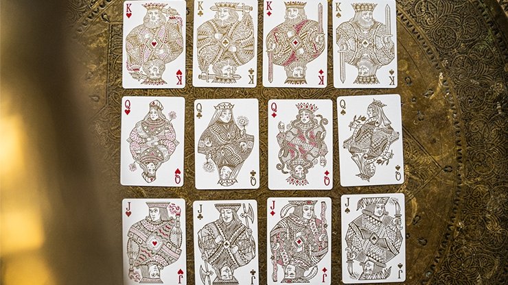 White Gold Edition V3 Playing Cards by Joker and the Thief - Merchant of Magic