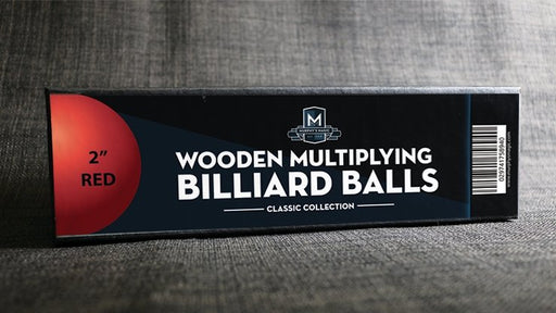 Wooden Billiard Balls (2" Red) by Classic Collections - Merchant of Magic