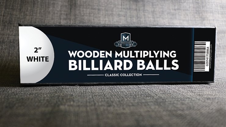 Wooden Billiard Balls (2" White) by Classic Collections - Merchant of Magic